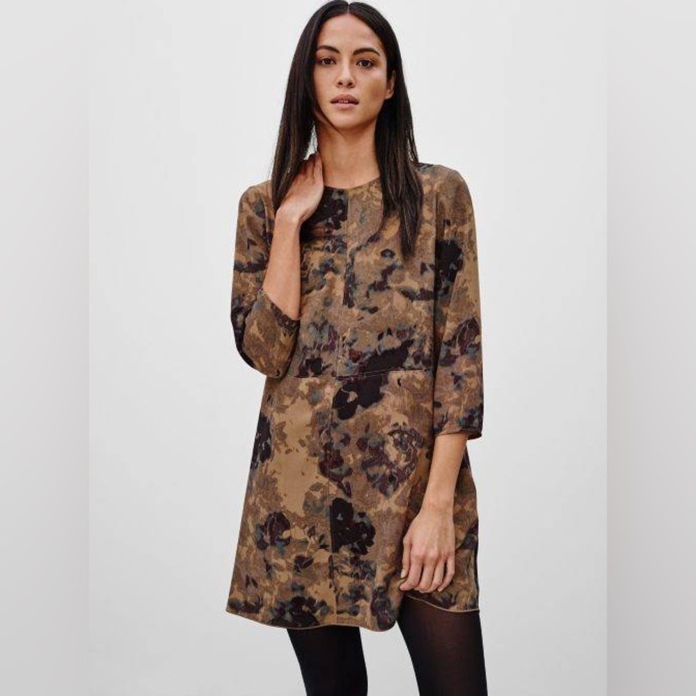 Wilfred Myosotis Shift Dress Abstract Floral Print